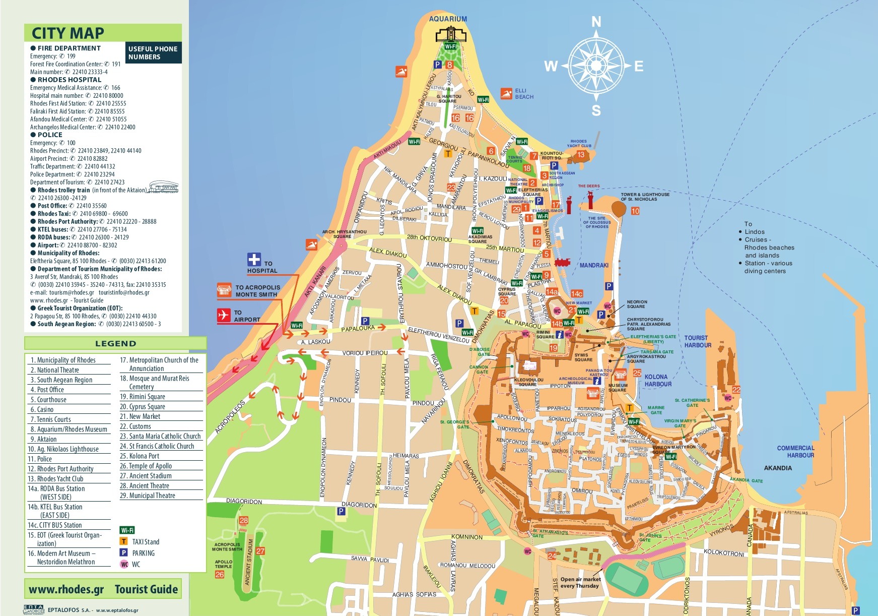 Map Of Rhodes Island Rhodesinfo gr Rhodes Travel Guide